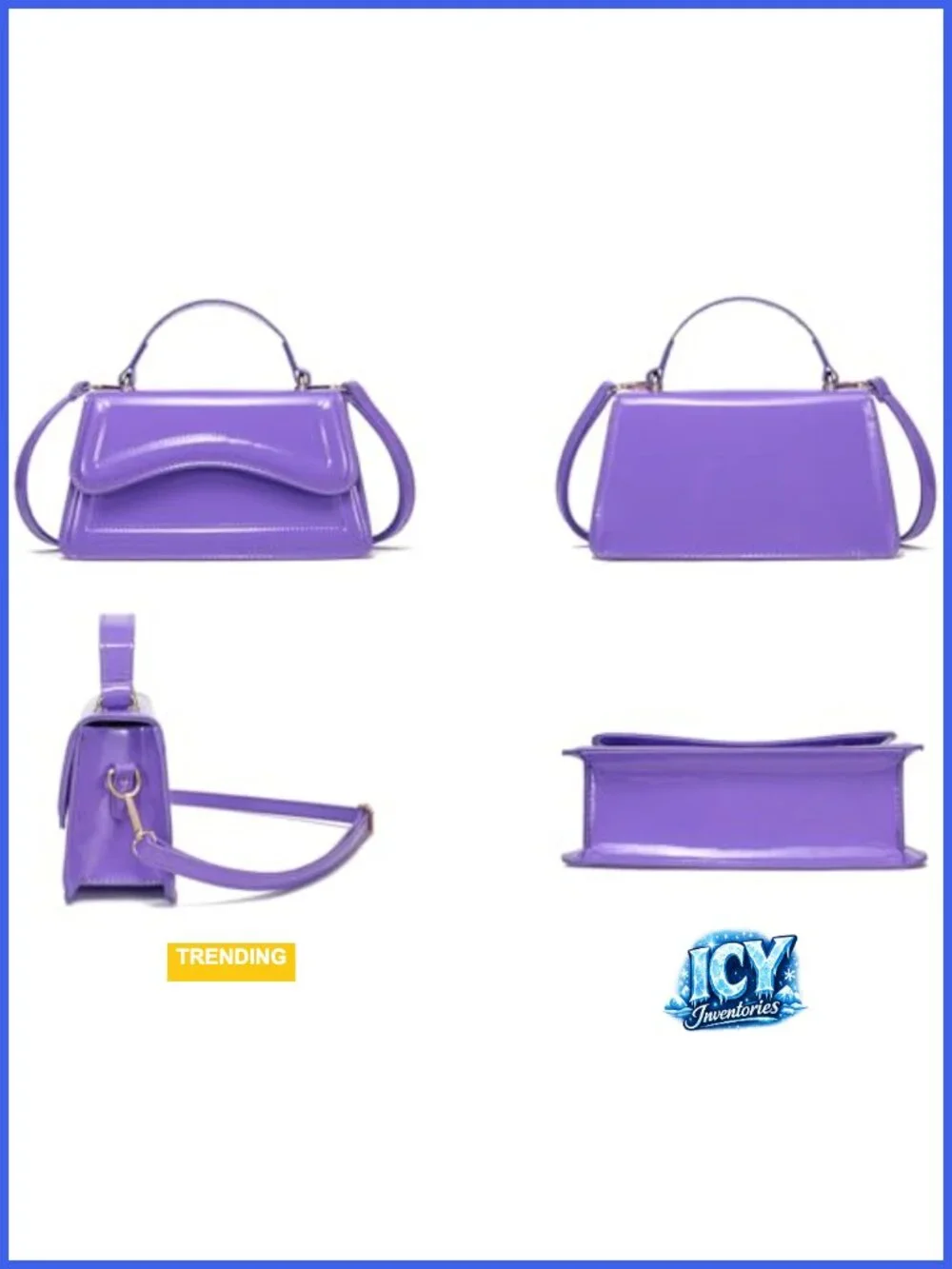 Trendy Small Top Handle Satchel Crossbody Bag for Women, PU Leather